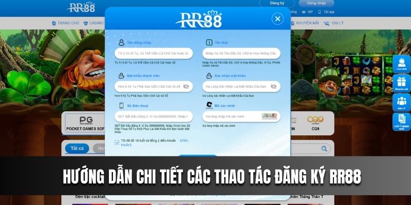 Hướng dẫn chi tiết các thao tác tạo nick chơi cá cược